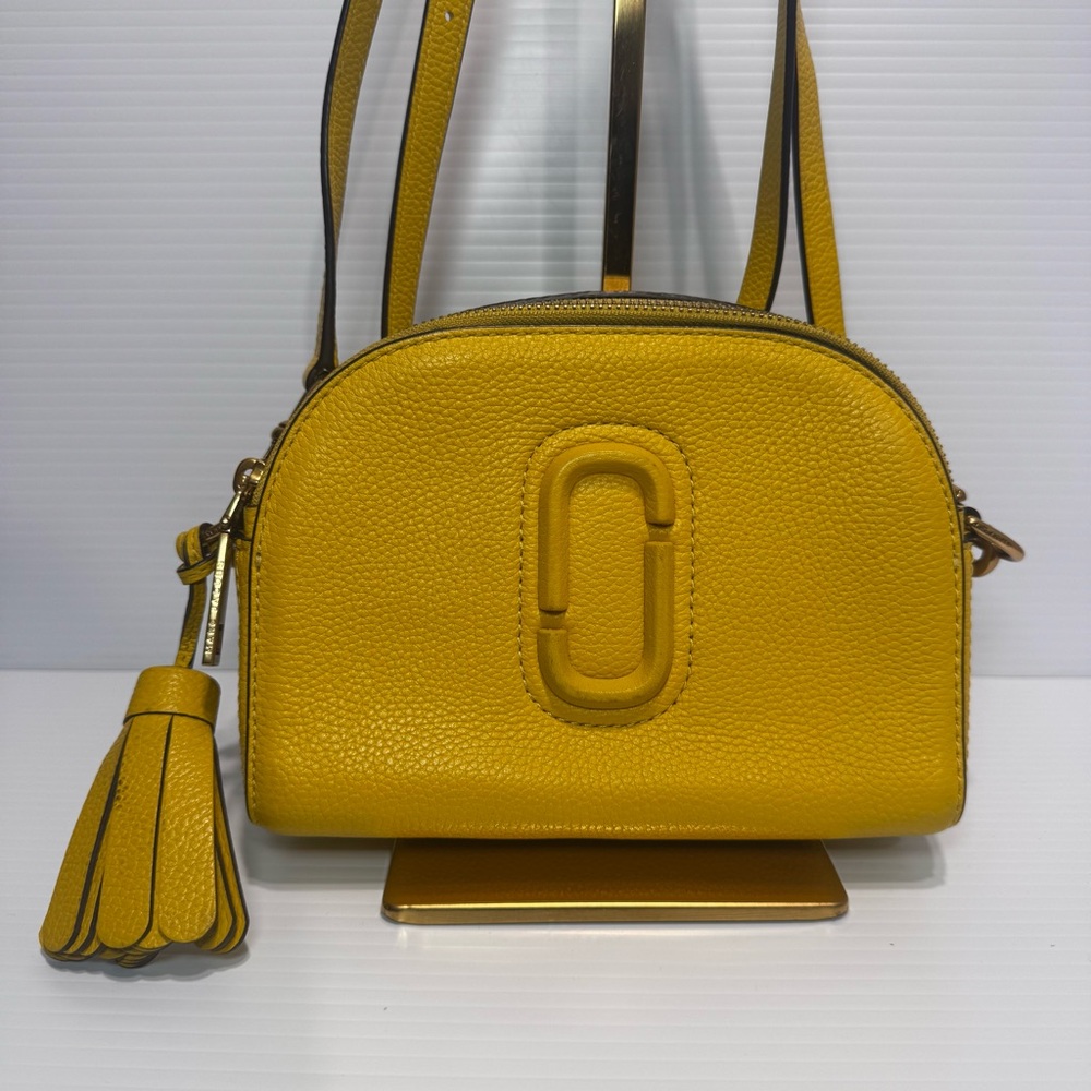 Marc Jacobs The Shutter Yellow Leather Crossbody Bag - Picture 4 of 16